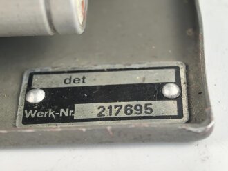 Lichtsprechgerät 80 Wehrmacht. Tornister Ober- und Unterteil in der jeweils 3.Ausführung. Der Verstärker von 1941. Originallack ? Funktion nicht geprüft