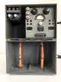 Lichtsprechgerät 80 Wehrmacht. Tornister Ober- und Unterteil in der jeweils 3.Ausführung. Der Verstärker von 1941. Originallack ? Funktion nicht geprüft