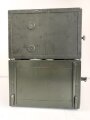 Lichtsprechgerät 80 Wehrmacht. Tornister Ober- und Unterteil in der jeweils 3.Ausführung. Der Verstärker von 1941. Originallack ? Funktion nicht geprüft