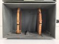 Lichtsprechgerät 80 Wehrmacht. Tornister Ober- und Unterteil in der jeweils 3.Ausführung. Der Verstärker von 1941. Originallack ? Funktion nicht geprüft