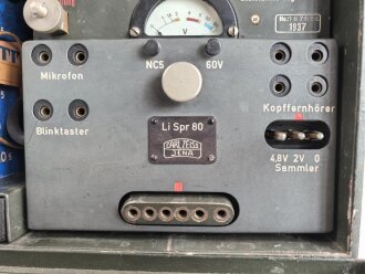 Lichtsprechgerät 80 Wehrmacht. Tornister Oberteil in der 1.Ausführung. Der Verstärker von 1937.