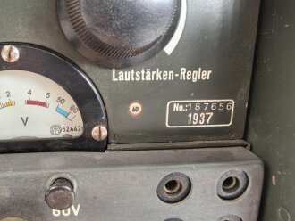 Lichtsprechgerät 80 Wehrmacht. Tornister Oberteil in der 1.Ausführung. Der Verstärker von 1937.