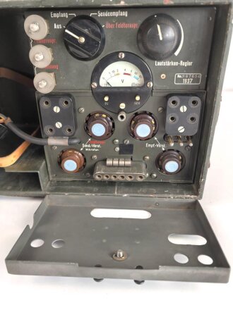 Lichtsprechgerät 80 Wehrmacht. Tornister Oberteil in der 1.Ausführung. Der Verstärker von 1937.