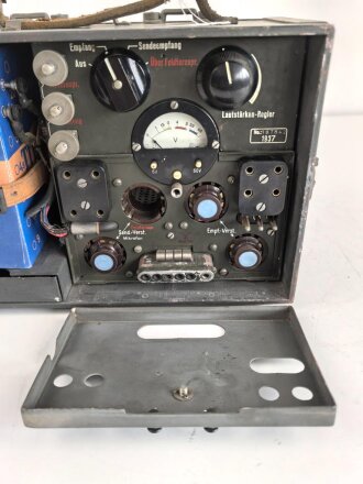 Lichtsprechgerät 80 Wehrmacht. Tornister Oberteil in der 1.Ausführung. Der Verstärker von 1937.