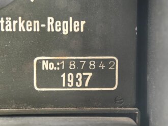 Lichtsprechgerät 80 Wehrmacht. Tornister Oberteil in der 1.Ausführung. Der Verstärker von 1937.