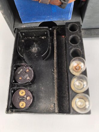 Lichtsprechgerät 80 Wehrmacht. Tornister Oberteil in der 1.Ausführung. Der Verstärker von 1937.