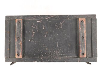 Lichtsprechgerät 80 Wehrmacht. Tornister Unterteil in der 3.Ausführung. Originallack,die Halteriemen neuzeitlich ergänzt
