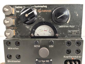 Lichtsprechgerät 80 Wehrmacht. Verstärker von 1938. Originallack, ungereinigtes Stück, Funktion nicht geprüft