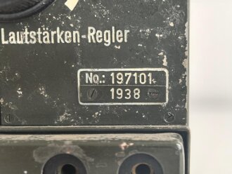 Lichtsprechgerät 80 Wehrmacht. Verstärker von 1938. Originallack, ungereinigtes Stück, Funktion nicht geprüft
