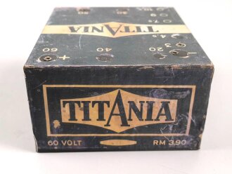 Lichtsprechgerät 80 Wehrmacht, Anodenbatterie 60 Volt als neuzeitliche Sammleranfertigung. Gehört in  den Batterietornister 3. Ausführung