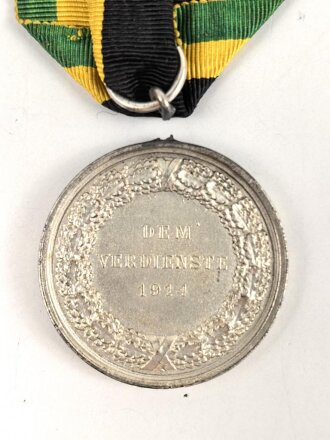 Sachsen-Weimar, Allgemeines Ehrenzeichen 1914 in Silber , die Öse abgerissen