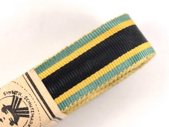 Sachsen-Weimar, Bündel Band für eine Bandspange für Allgemeines Ehrenzeichen 1914. Breite 15mm, laut Banderole 6 Meter Länge
