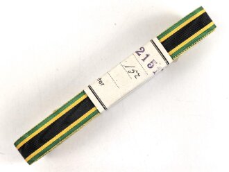 Sachsen-Weimar, Bündel Band für eine Bandspange für Allgemeines Ehrenzeichen 1914. Breite 15mm, laut Banderole 10 Meter Länge