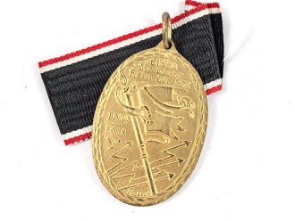 Deutscher Reichskriegerbund Kyffhäuser , Kriegsdenkmünze 1914-1918, Band beiliegend