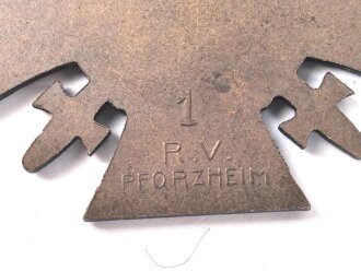 Ehrenkreuz für Frontkämpfer am Band, Hersteller "1.RV Pforzheim"