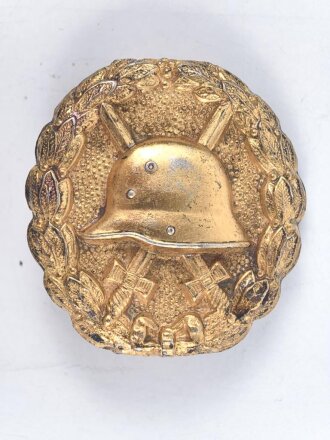 1.Weltkrieg, Verwundetenabzeichen gold, Eisen vergoldet