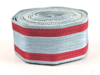 Hessen, Band für die breite Bandspange zum Allgemeinen Ehrenzeichen " Für Tapferkeit" . Breite 27mm, sie erhalten je 10cm von der Rolle abgeschnitten