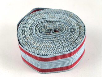 Hessen, Band für die breite Bandspange zum Allgemeinen Ehrenzeichen " Für Tapferkeit" . Breite 27mm, sie erhalten je 10cm von der Rolle abgeschnitten