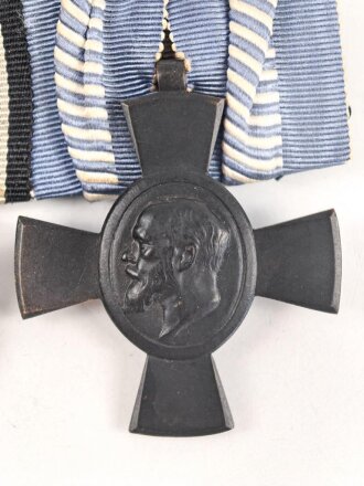 Bayern, Ordenspange Eisernes Kreuz 2. Klasse 1914 und König Ludwig Kreuz an kurzem Band