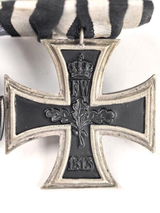 Bayern, Ordenspange Eisernes Kreuz 2. Klasse 1914 und König Ludwig Kreuz an kurzem Band