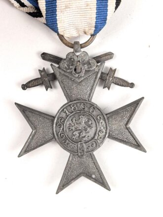 Bayern, Militär Verdienstkreuz 3.Klasse mit Schwertern. Kriegsmetall, am Band