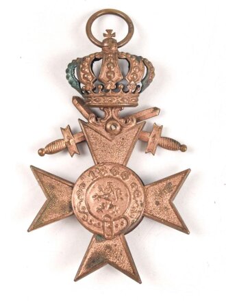 Bayern, Militär Verdienstkreuz 3.Klasse mit Krone und Schwertern.  Band beiliegend