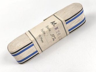 Bayern, Bündel Ordensband zum Militär Verdienstkreuz 3. Klasse. Breite 30mm, in der originalen Banderole, laut dieser 10 Meter