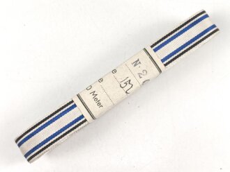 Bayern,  Bündel Ordensband zur Bandspange des Militär Verdienstkreuz 3. Klasse. Breite 15mm, in der originalen Banderole, laut dieser 10 Meter