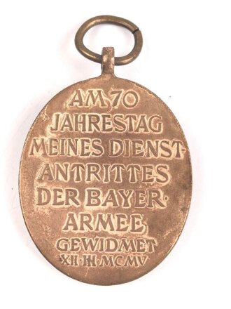 Bayern, Prinzregent Luitpold Medaille in bronze,  Band beiliegend
