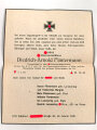 Todesanzeige eines Kompaniechef in einer SS-Sturmgeschützabteilung, gefallen 1944 in der Schlacht um Budapest, im Briefumschlag