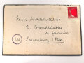 Todesanzeige eines Kompaniechef in einer SS-Sturmgeschützabteilung, gefallen 1944 in der Schlacht um Budapest, im Briefumschlag