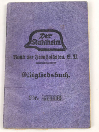 "Der Stahlhelm Bund der Frontsoldaten"...