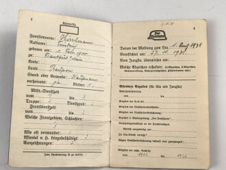 "Der Stahlhelm Bund der Frontsoldaten" Mitgliedsbuch eines Angehörigen aus Frankfurt am Main, Eingetreten 1931