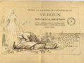Frankreich, Erinnerungsblatt "Oeuvre du Souvenir des Defenseurs de Verdun - Monument de Douaumont 1914-1918" gefaltet