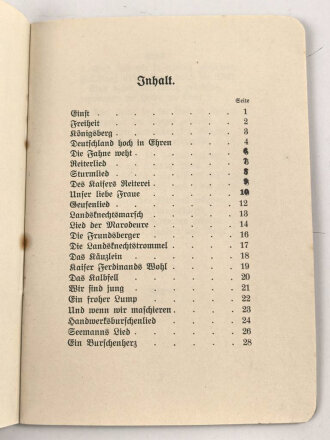 Liederbuch "Lieder der Landser", 28 Seiten,...