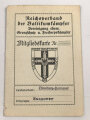 Reichsverband der Baltikumkämpfer "Mitgliedskarte" eines Freikorpskämpfers aus Hannover, Bild fehlt