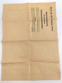 "Übersichtskarte über die Zonenabgrenzung nebst Übergangsbahnhöfen, datiert 20.11.1945, Maße: 63 x 45 cm, gefaltet