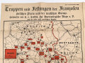 "Truppen und Festungen der Franzosen zwischen Paris und der deutschen Grenze", Flugblatt Nr 4, Maße:  x  cm, mehrmals eingerissen