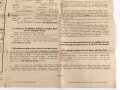 "Truppen und Festungen der Franzosen zwischen Paris und der deutschen Grenze", Flugblatt Nr 4, Maße:  x  cm, mehrmals eingerissen