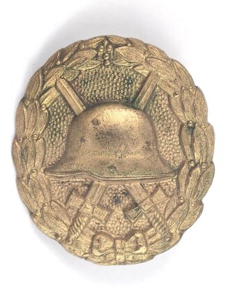 1.Weltkrieg, Verwundetenabzeichen gold, Buntmetall vergoldet
