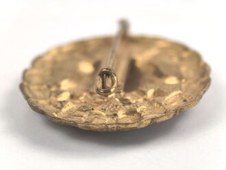 1.Weltkrieg, Verwundetenabzeichen gold, Buntmetall vergoldet