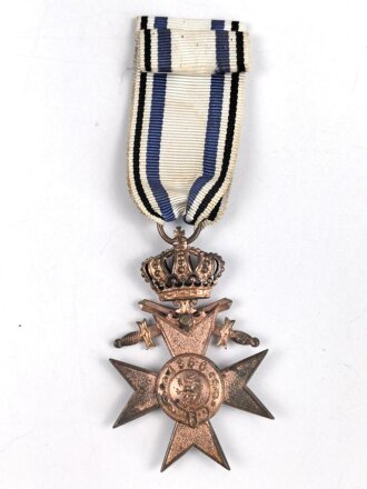 Bayern, Militär Verdienstkreuz 3.Klasse mit Krone und Schwertern. Am Band