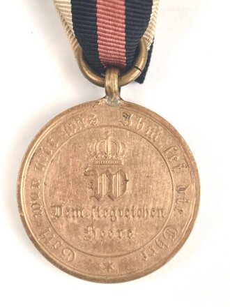 Preussen Kriegsdenkmünze 1870-1871 für Kämpfer, am band