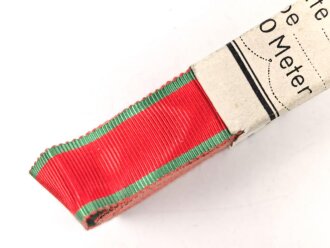 Bayern, Bündel Ordensband zur Bandspange der Prinzregent Luitpold Medaille in bronze, Breite 15mm, in der originalen Banderole, laut dieser 10 Meter
