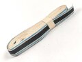 Bayern, Ordensband zur Bandspange der Militär Verdienst Medaille in silber. Breite 15mm, sie erhalten je 10cm von der Rolle abgeschnitten