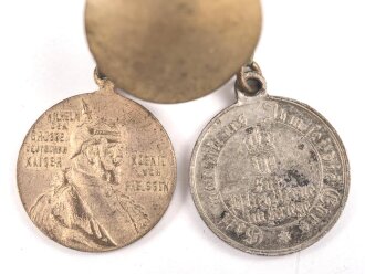Preussen Knopflochminiatur Kriegsdenkmünze für Nichtkämpfer 1870-1871 / centanarmedaille