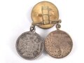 Preussen Knopflochminiatur Kriegsdenkmünze für Nichtkämpfer 1870-1871 / centanarmedaille