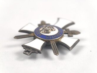 Sachsen Königreich, Albrechts Orden, Ritterkreuz 2. Klasse mit Schwertern. Emailleschaden , Medaillon aufgeklebt