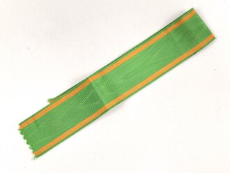 Baden, Ordensband zum Ritterkreuz des Zähringer Löwen. Breite 32mm, Länge 32cm