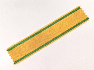 Baden, Ordensband  Friedensband zum Verdienstkreuz des Zähringer Löwen 1889. Breite 30mm, Länge 14cm